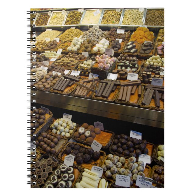 Cuaderno Mercat de Sant Josep, diversos dulces de chocolate (Frente)