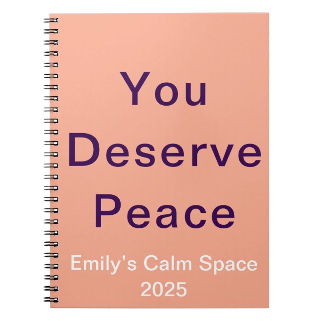Cuaderno Mereces una cita inspiradora del Personalizado de  (Frente)
