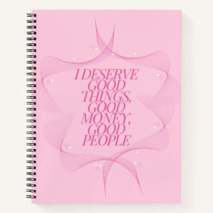 Cuaderno Merezco cosas buenas Cita