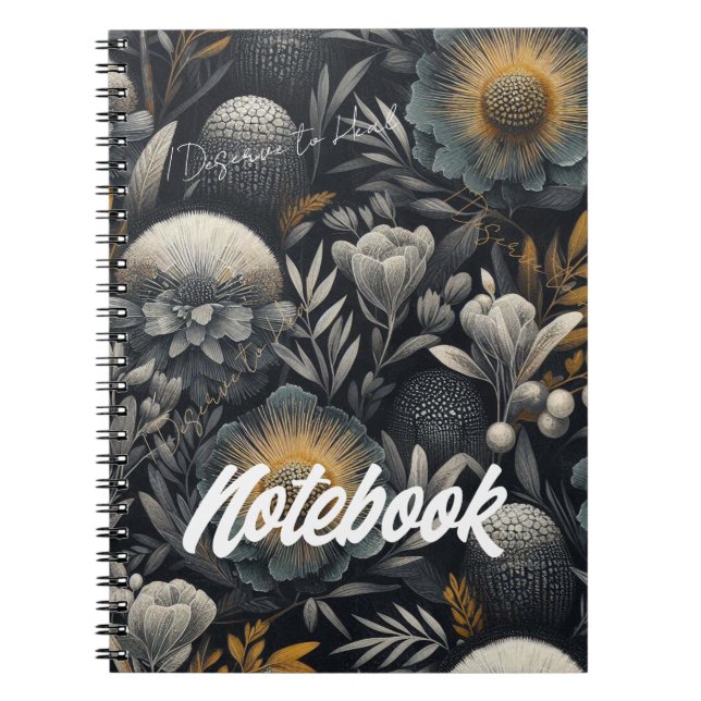 Cuaderno Merezco curar - Diseño Botánico Moody (Frente)