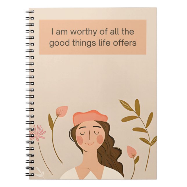 Cuaderno Merezco Todas las Cosas Buenas que la Vida Ofrece (Frente)