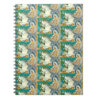 CUADERNO MERHORSE Y OCTOPUS BLANCO, CABALLO UNICORN FANTASY