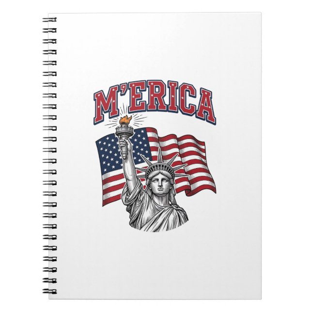 Cuaderno MERICA Vintage Libertad Patriótico (Frente)