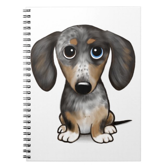 Cuaderno Merle Dapple Dachshund Cute Wiener Dog (Frente)