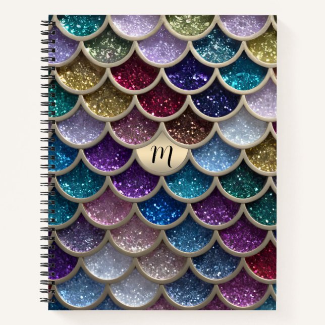 Cuaderno Mermaid Glam Purpurina Scales (Anverso)