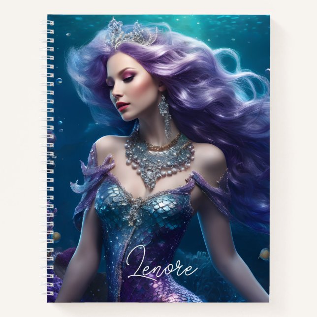 Cuaderno Mermaid Purple Hair (Anverso)
