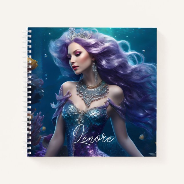 Cuaderno Mermaid Purple Hair (Anverso)