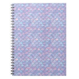Cuaderno Mermaid Tail Scale Pastel Purple Sparkle Boutique