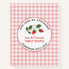 Cuaderno Mermeladas Caseras Conservas Cuadros Escoceses Roj