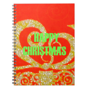 Cuaderno Merry Christmas Golden Red Snowflex.jpg