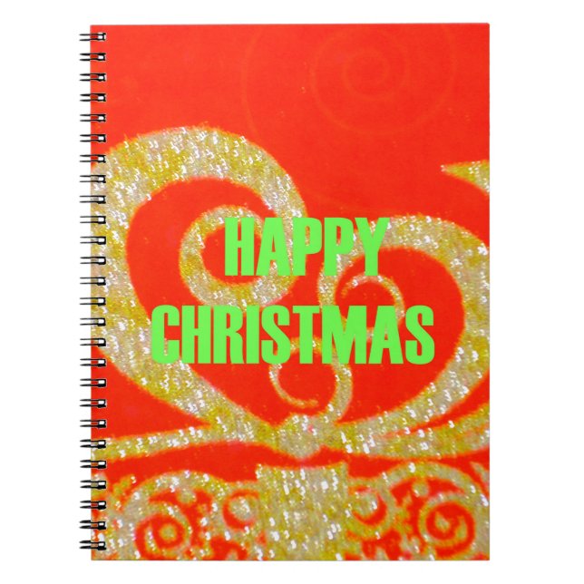 Cuaderno Merry Christmas Golden Red Snowflex.jpg (Frente)