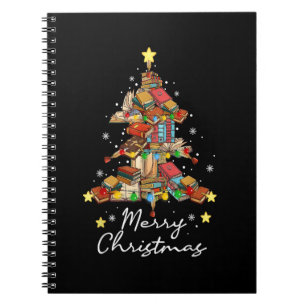 Cuaderno Merry Christmas Library Tree Book Leading Lover Li