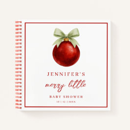 Cuaderno Merry Little Christmas Baby Shower Guest