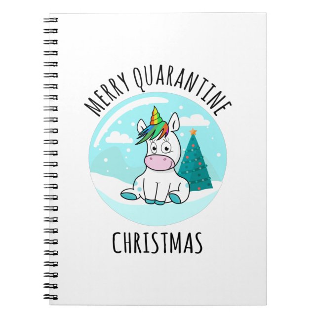 Cuaderno Merry Quarantine Navidades Unicorn (Frente)