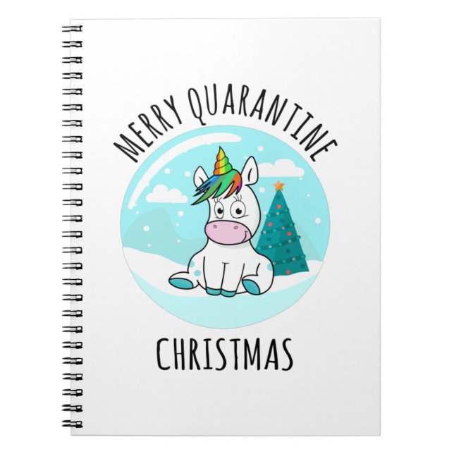 Cuaderno Merry Quarantine Navidades Unicorn (Frente)