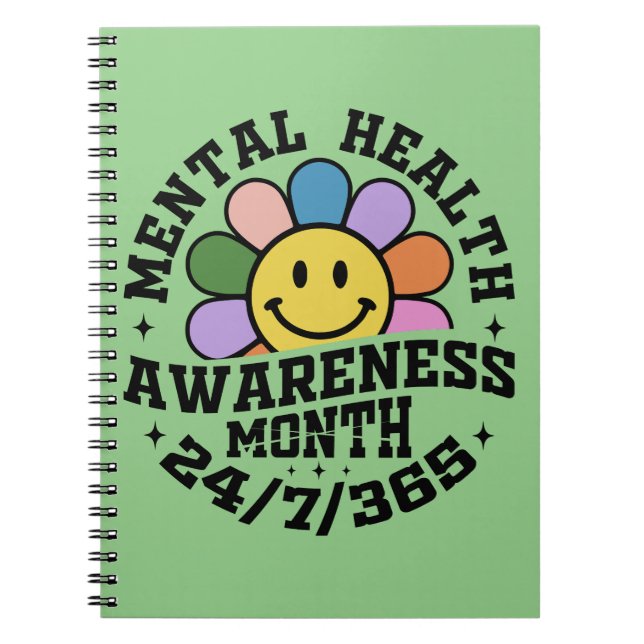 Cuaderno Mes de concientización sobre la salud mental (Frente)