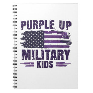 Cuaderno Mes de Concientización sobre Niños Militares Purpl