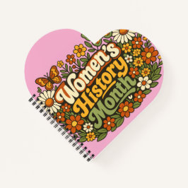 Cuaderno Mes de la Historia de la Mujer Retro 70s Floral Gr