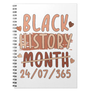 Cuaderno Mes de la historia negra Afro Melanin Mujeres negr