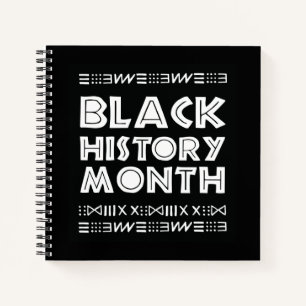 Cuaderno Mes de la historia negra diseña gráfico africano