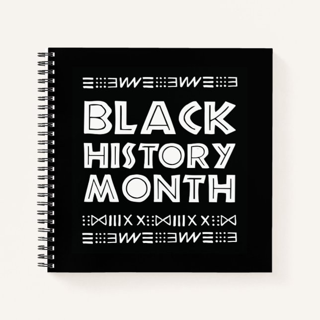 Cuaderno Mes de la historia negra diseña gráfico africano (Anverso)