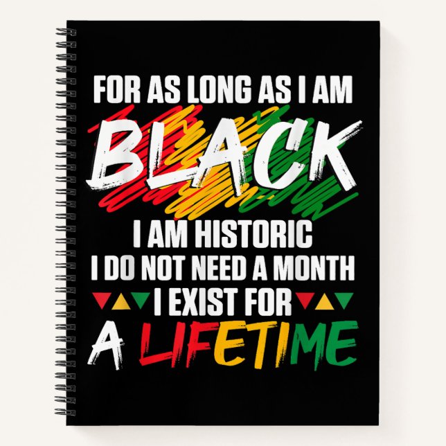 Cuaderno Mes de la historia negra mientras sea negro (Anverso)