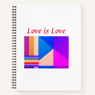 Cuaderno Mes del orgullo gay colorido LGBTQ amor añadir nom