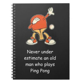 Cuaderno Mesa de Ping Pong Tenis de Mesa Nunca Subestimes 