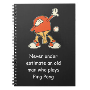 Cuaderno Mesa de Ping Pong Tenis de Mesa Nunca Subestimes 