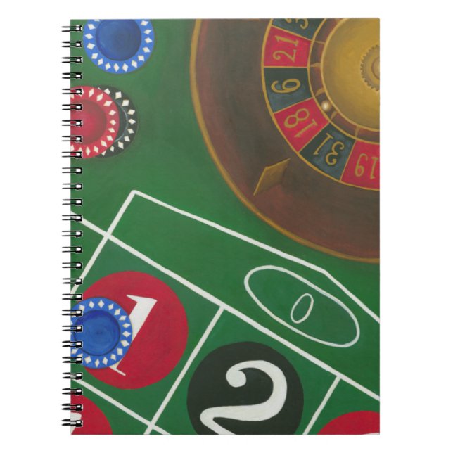 Cuaderno Mesa de ruleta con patas y rueda (Frente)
