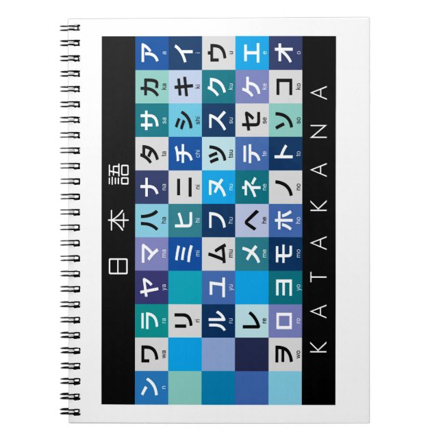 Cuaderno Mesa katakana japonesa (Frente)