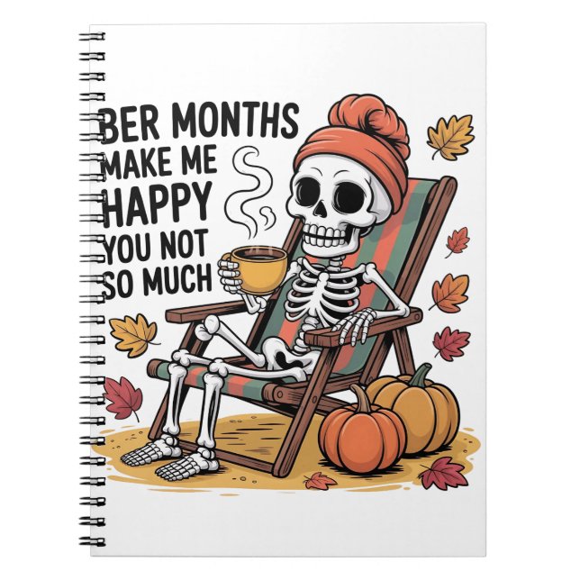 Cuaderno Meses mejores me hacen feliz, no tantas navidades (Frente)