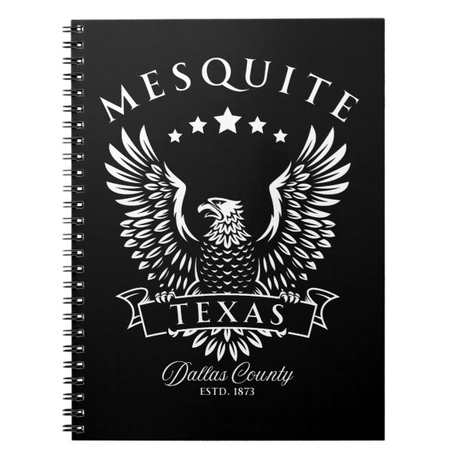 Cuaderno Mesquite Dallas Condado de Texas Vintage Eagle (Frente)