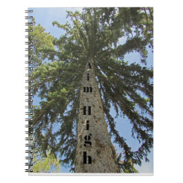 Cuaderno Meta de graduación árbol de pino alto Foto Inspira