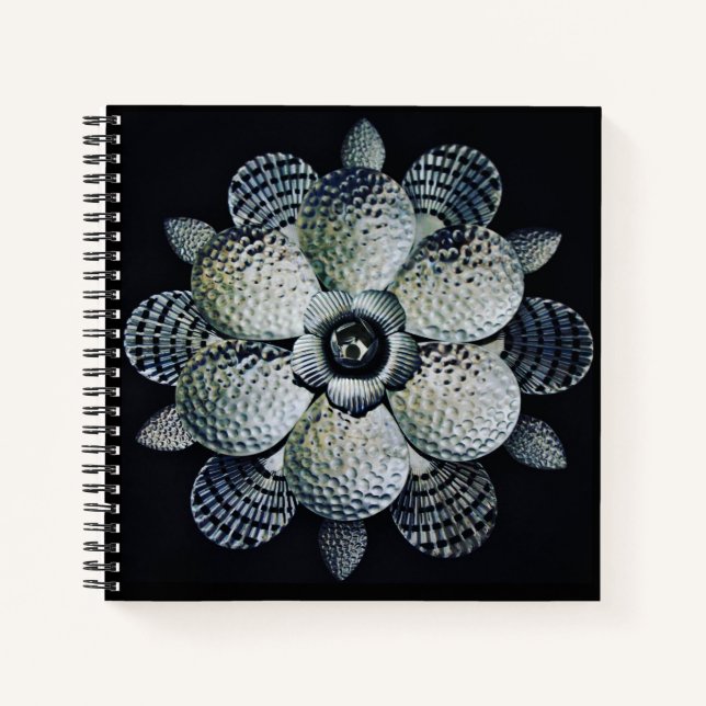 Cuaderno Metalizado florido (Anverso)