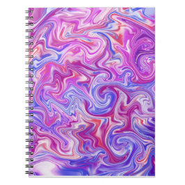 Cuaderno Metalizado Líquido rosa y púrpura