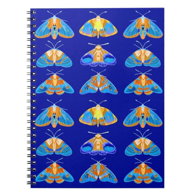 Cuaderno Metas en azul oscuro, Naranja y turquesa (Frente)