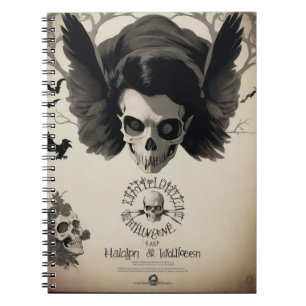 Cuaderno Métete en el Espíritu de Halloween con / Crow y Sk