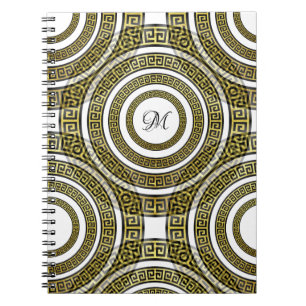 Cuaderno Metro de clave griega en Artdeco de simetría geomé