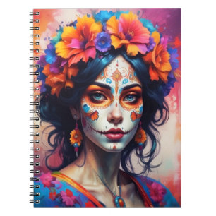 Cuaderno Mexican Catrina watercolor