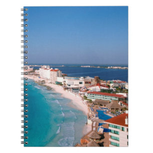 Cuaderno México, Cancun, vista aérea de hoteles