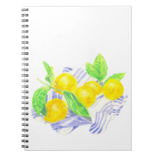 Cuaderno Meyer lemons en la toalla de cocina