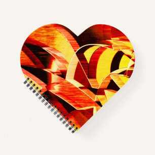 Cuaderno Mezcla amarillenta con rojo oscuro, fuerte y estra