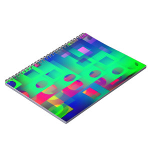 Cuaderno Mezcla de colores en rectángulos con aburrido, azu