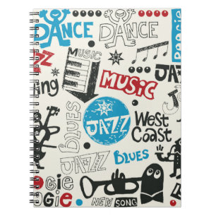 Cuaderno mezcla de doodle de jazz
