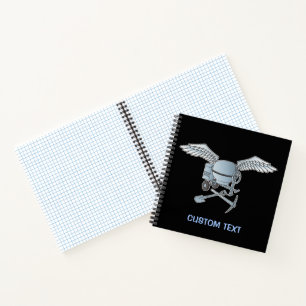 Cuaderno Mezcla de hormigón azul-gris