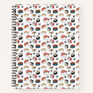 Cuaderno Mezcla de Sushi Dibujada a Mano