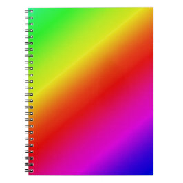 Cuaderno Mezcla diagonal de gradiente arcoiris colorido