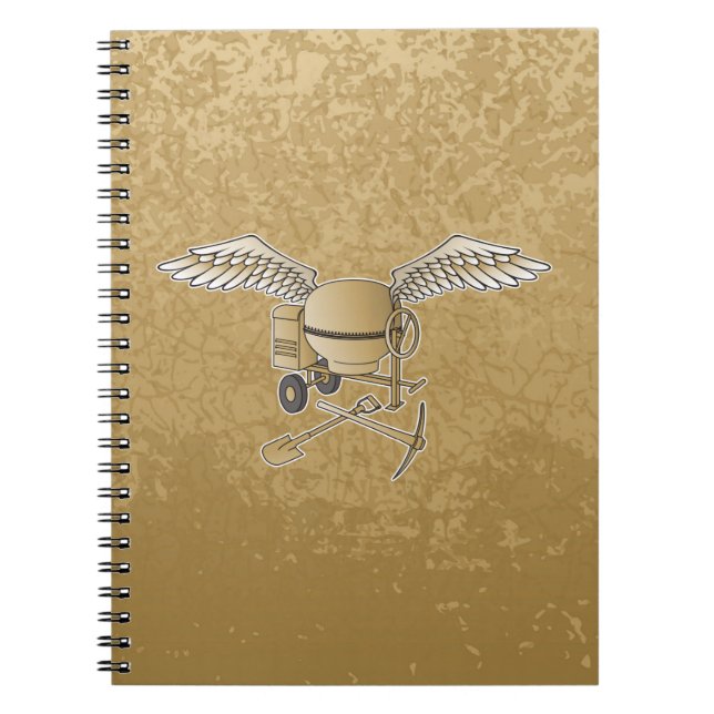 Cuaderno Mezclador de hormigón beige (Frente)