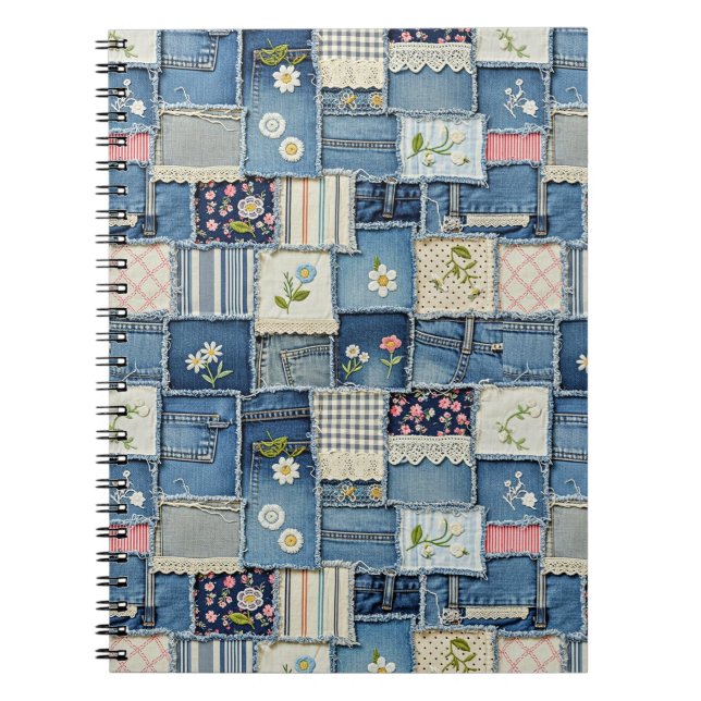 Cuaderno Mezclilla de parches (Frente)